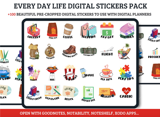 Every Day Life Digital Stickers Pack