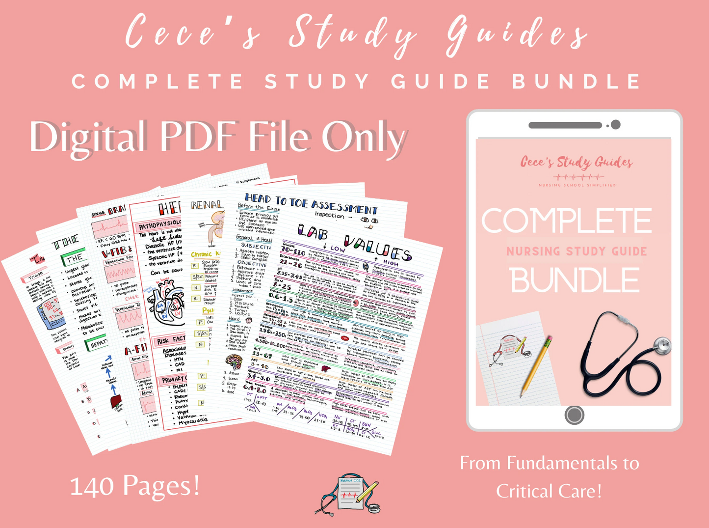 DIGITAL - Complete Study Guide Bundle for Nursing Students - Nursing Notes