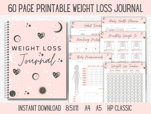 The Ultimate Pink Weight Loss Journal, Weight Loss Planner